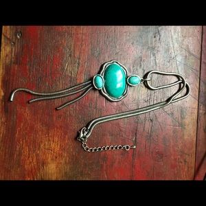 Turquoise and silver necklace
